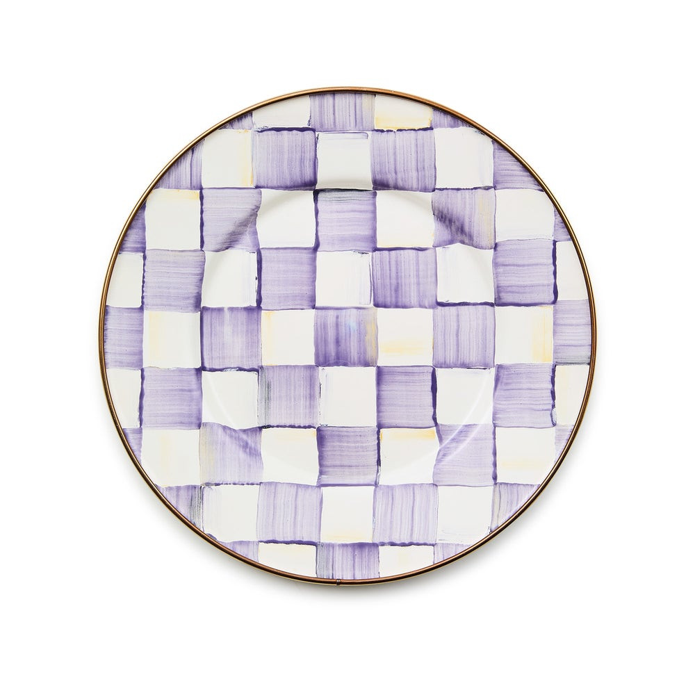 Violet Check Salad/Dessert Plate | MacKenzie-Childs