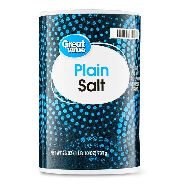 Great Value Plain Salt, 26 oz | Walmart (US)