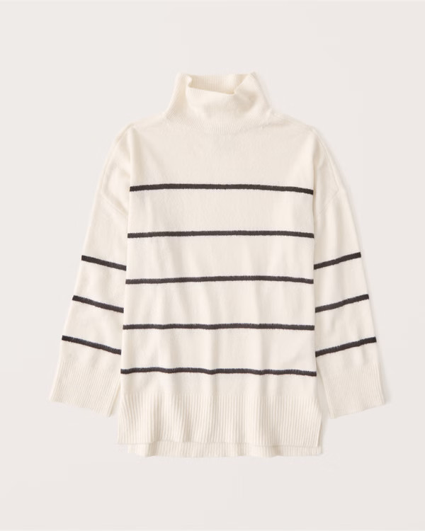Oversized Striped Legging-Friendly Turtleneck Sweater | Abercrombie & Fitch (US)
