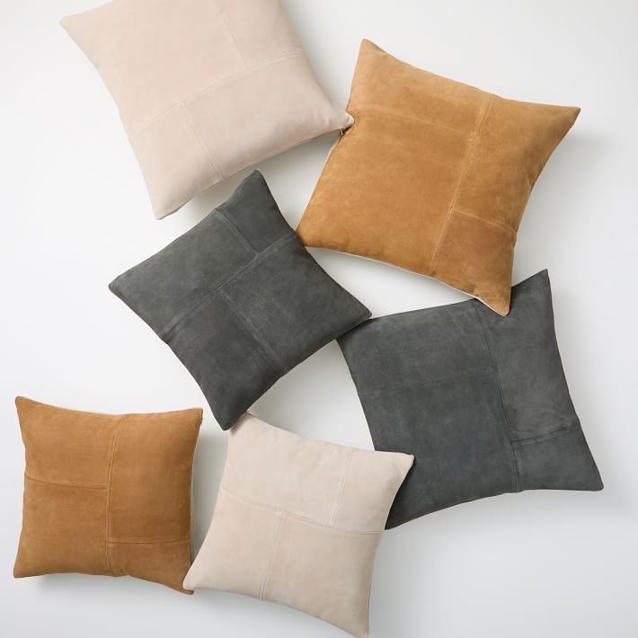 Pieced Suede Pillow Cover | West Elm (US)