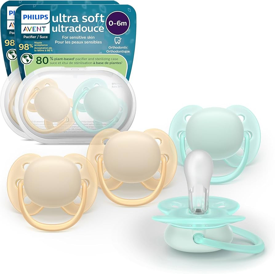 Philips Avent Ultra Soft Pacifiers - Orthodontic Design, for Babies 0-6 Months, Flexible Shield, ... | Amazon (US)