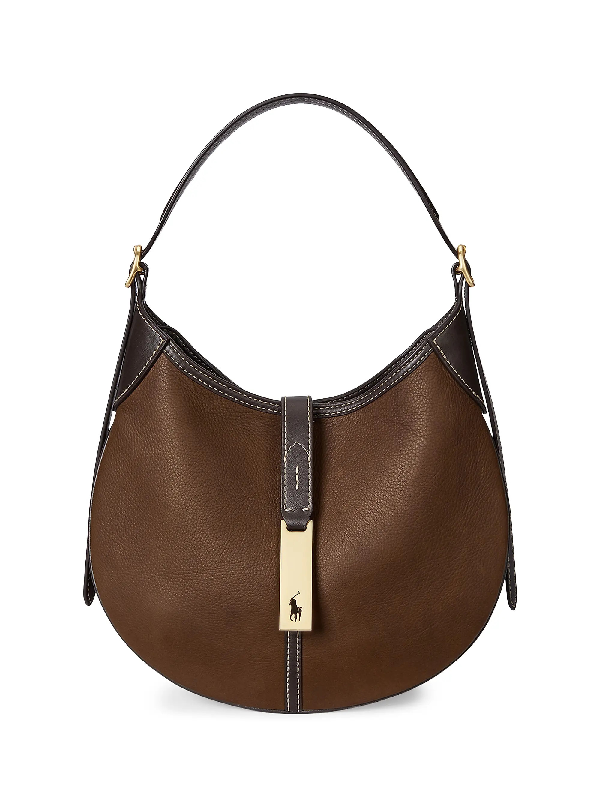 Large Polo ID Leather Shoulder Bag | Saks Fifth Avenue