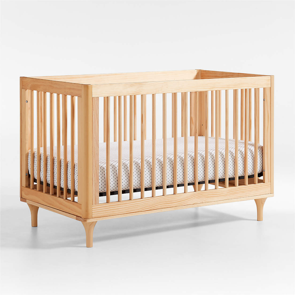 Babyletto Lolly Naural Wood 3-in-1 Convertible Crib + Reviews | Crate & Kids | Crate & Barrel