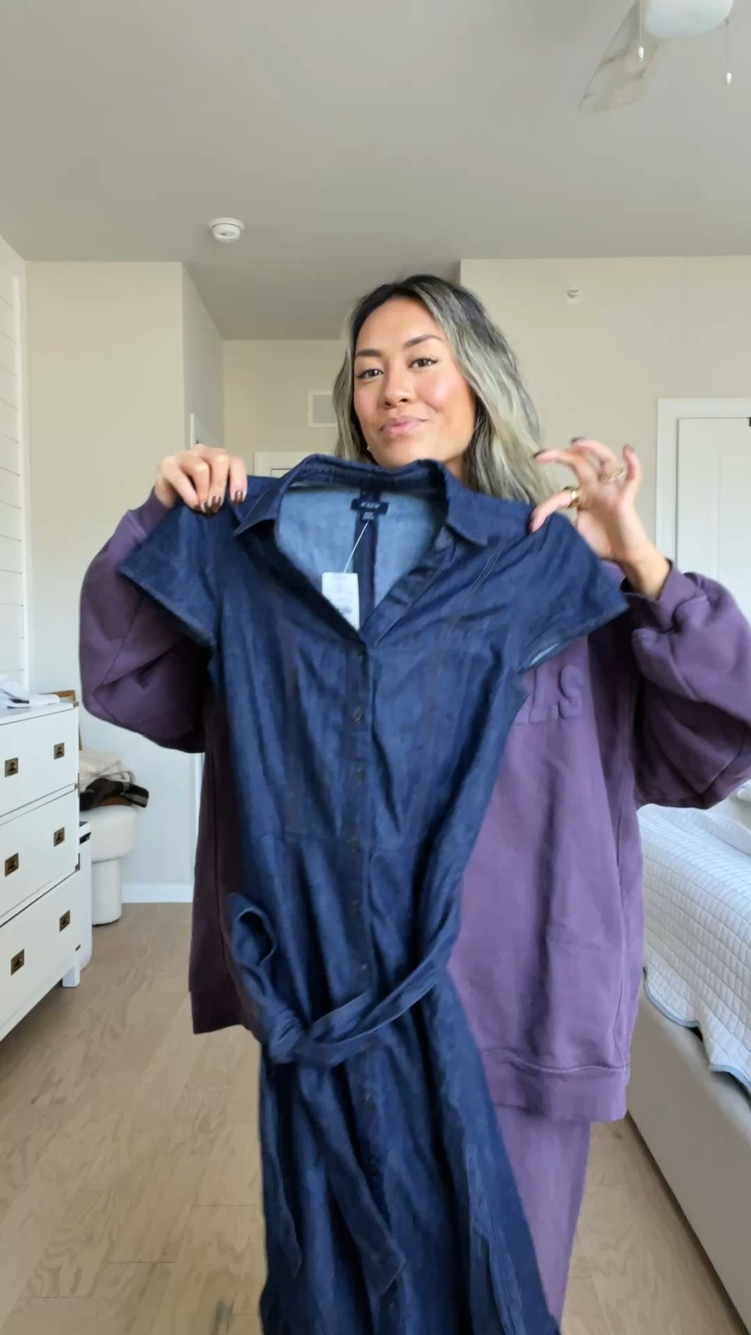 Easy way to switch up dresses you may already have in your closet 


Denim dress, fall dresses, chambray, style hack