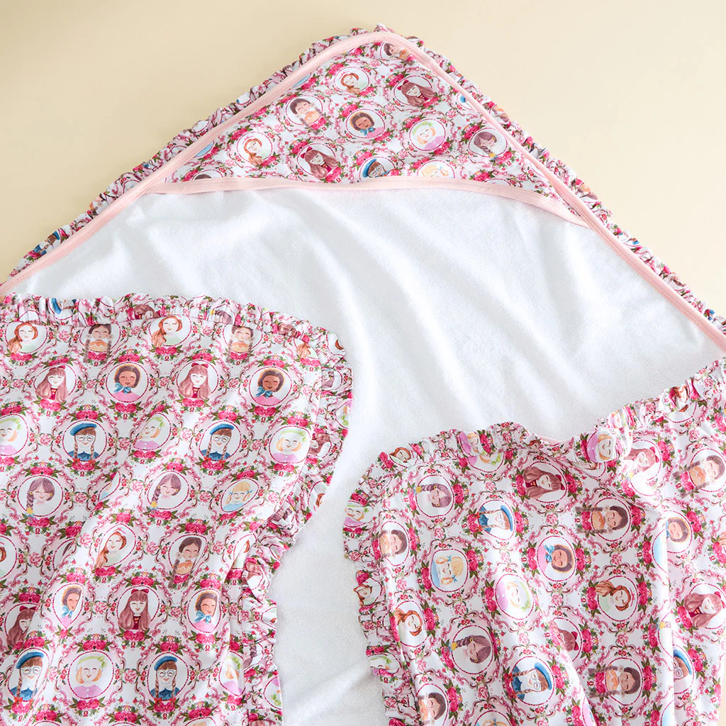 Pink Girls Hooded Towel | American Girl® American Girls | Posh Peanut