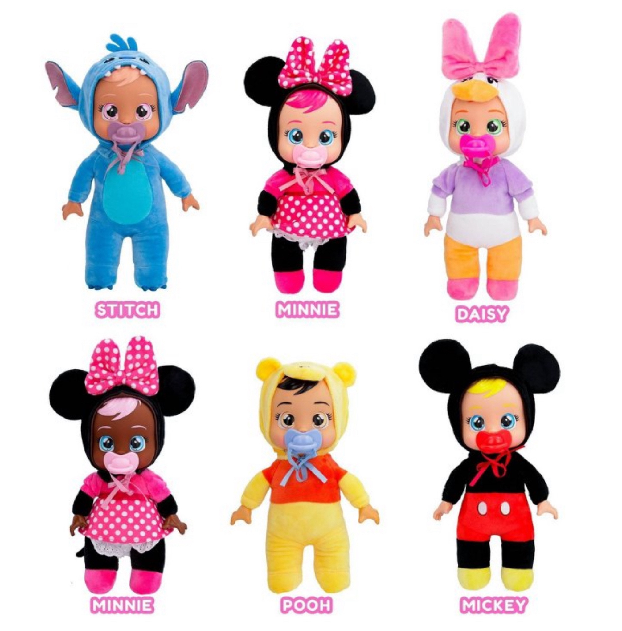Cry Babies Disney Inspired Dolls
Stitch, Minnie Mouse, Daisy Duck, Pooh Bear & Mickey Mouse

#LTKBaby #LTKFamily #LTKKids