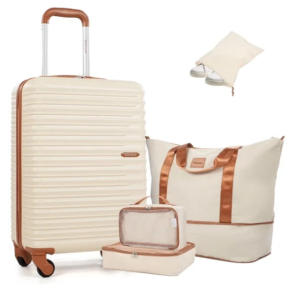 Smicure Carry On Luggage Set 5 Piece with Spinner Wheel, Hardside Lightweight Suitcase with Duffe... | Walmart (US)