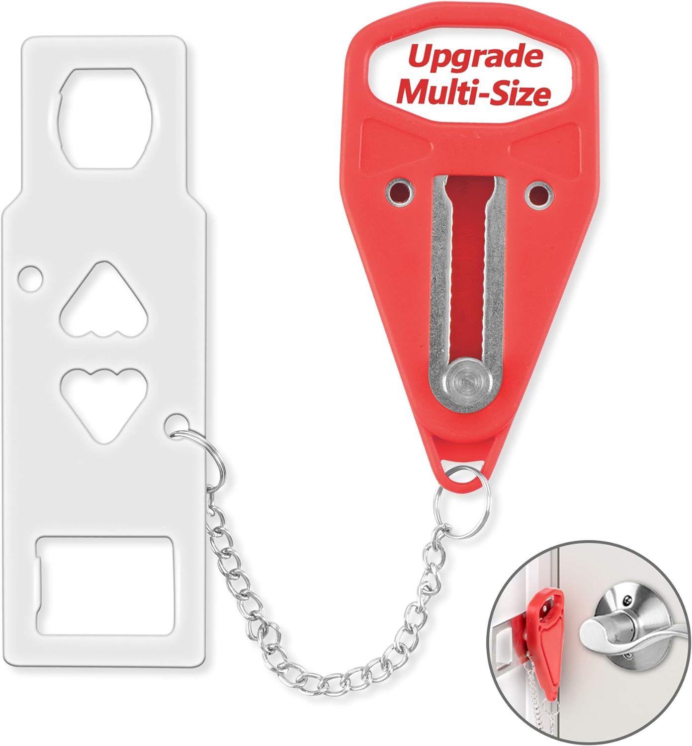 Portable Door Lock Home Security Door Locker Travel Lockdown Locks for Additional Safety and Priv... | Amazon (US)