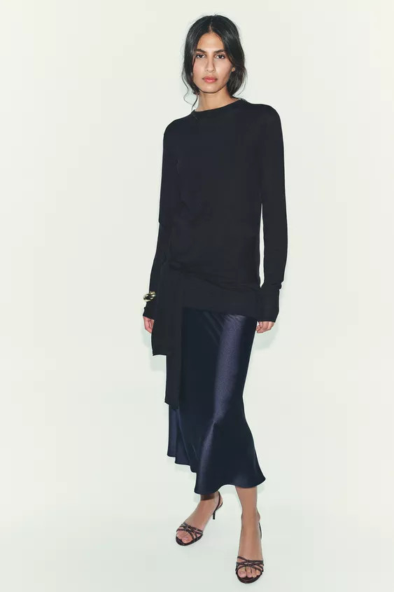 SATIN MIDI SKIRT | Zara US