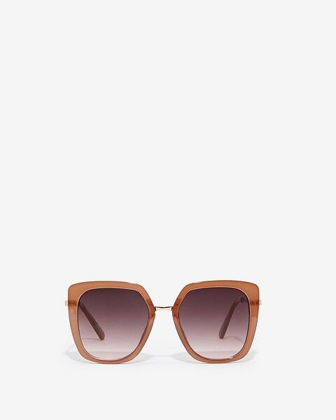 square almond oversized sunglasses | Express