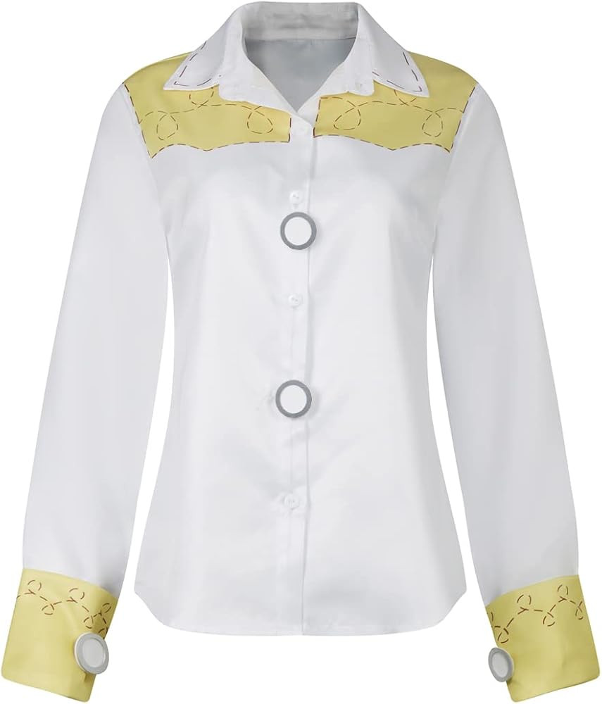 Jessie Cowgirl Costume Shirt Womens Button Down Long Sleeve Casual Shirt | Amazon (US)