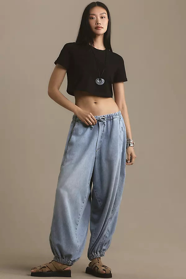Beachy High-Rise Parachute Jeans | Anthropologie (US)