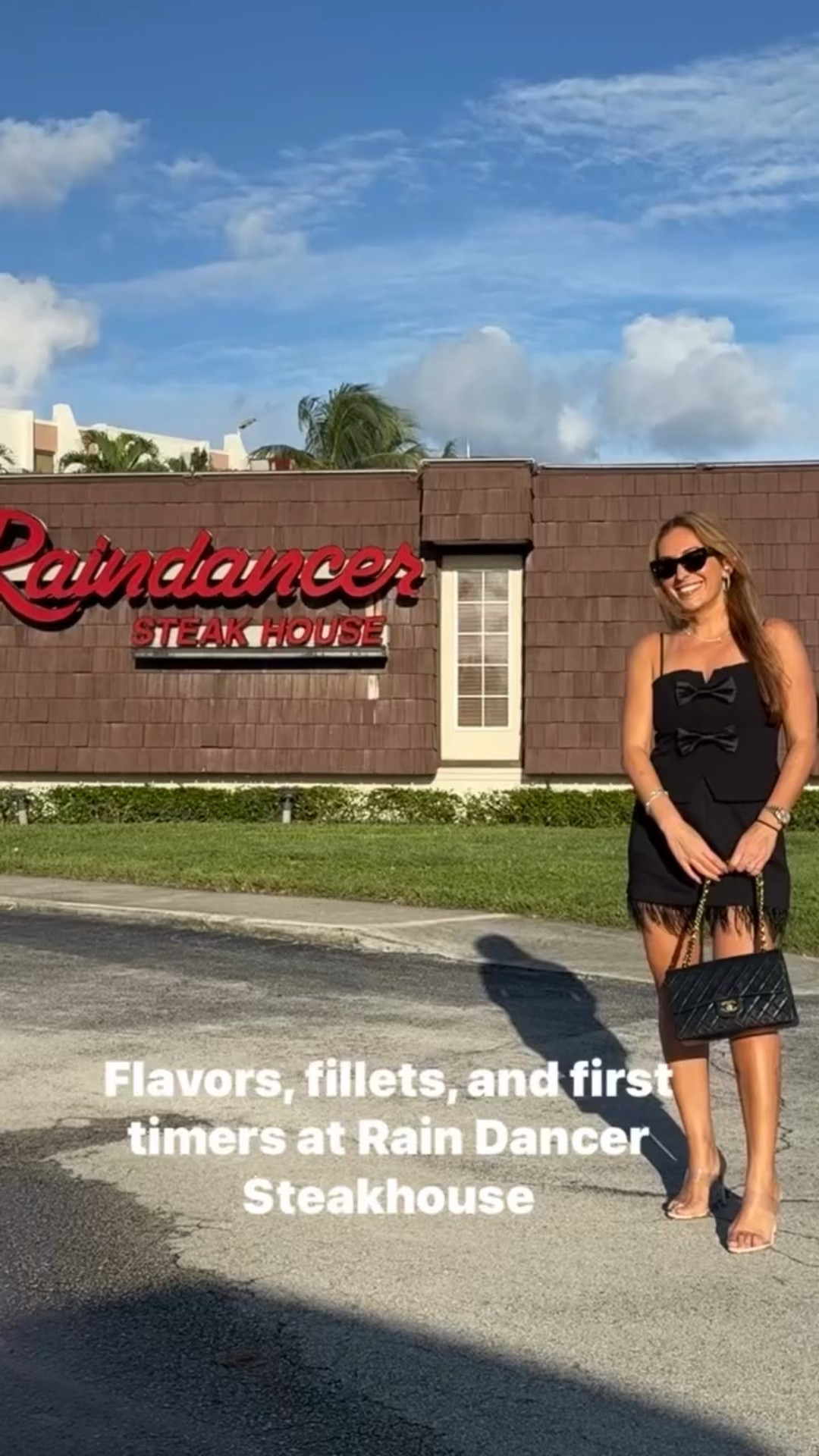 Flavors, filets & first timers @raindancersteakhouse this weekend with my love. 🍸🥩🫶🏼 
•
Step back in time to this authentic & historic steakhouse dating back to 1975. We indulged in a delicious three-course @flavorsouthflorida menu — I started with the creamy lobster bisque & Mike went for the caesar salad, the mains were perfectly cooked filets, shrimp & asparagus with loaded potatoes 🍤🥔 and we finished the night with dreamiest crème brûlée + chocolate mousse cake. 🔥🍰 Flavor runs through Sept. 30th, so don’t miss out on this feast! ✨ #FlavorPalmBeach #RaindancerSteakhouse #PalmBeachEats