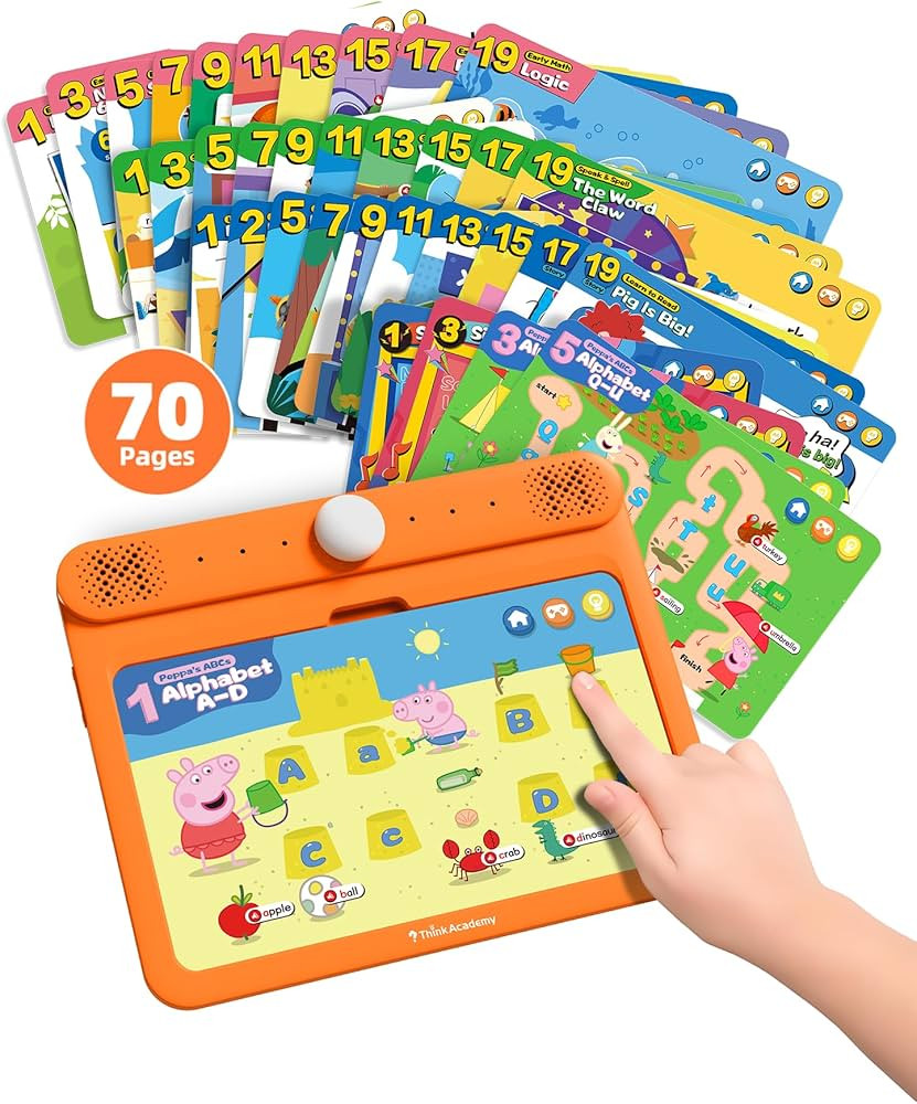 Kids Learning Pad - 70 Themes Educational Tablet to Learn Alphabet, Sight Words, Numbers, Music, ... | Amazon (US)