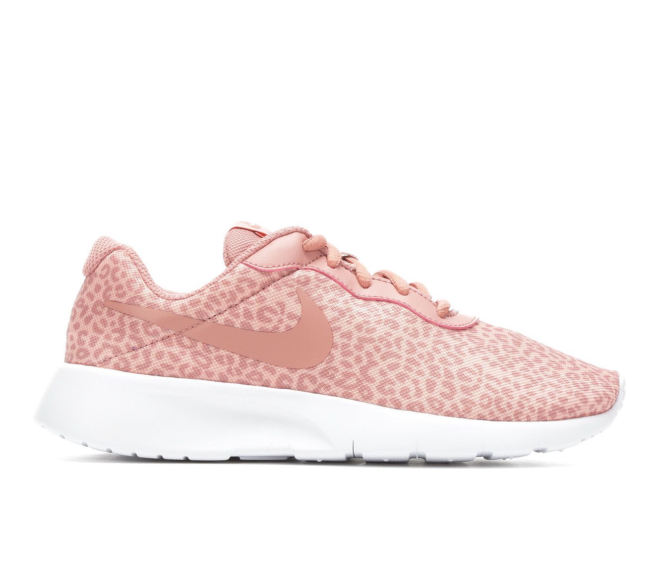 Girls' Nike Big Kid Tanjun Print Sneakers (Pink - Size 3.5 ) | Shoe Carnival