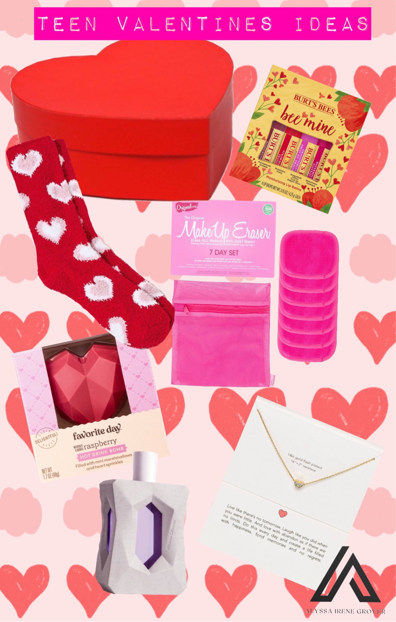 Teen Valentines Gift Ideas

1. MakeUp Eraser 7-Day Cloth Set
2. Burt’s Bee Valentines Seasonal Lip Balm
3. Spritz Heart Shaped Valentines Day Gift Box
4. Ariana Grande - God Is A Woman Eau De Parfum
5. Women’s Heart Cozy Socks
6. Raspberry White Chocolate Hot Cocoa Bomb
7. Silver Plated Heart Necklace 
8. SpaLife Like You A Latte Mask
9. Viktor & Rolf Orchid Perfume
10. Spritz Blanket 
11. Starbucks Gift Card


#LTKGiftGuide 

#LTKFind #LTKkids