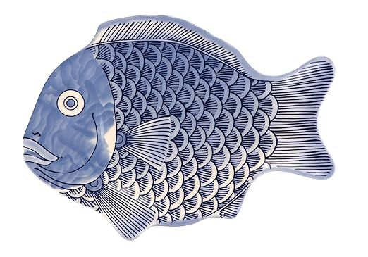 GET Melamine Fish Serving Platter, 10" x 7", Blue (Set of 4) | Amazon (US)