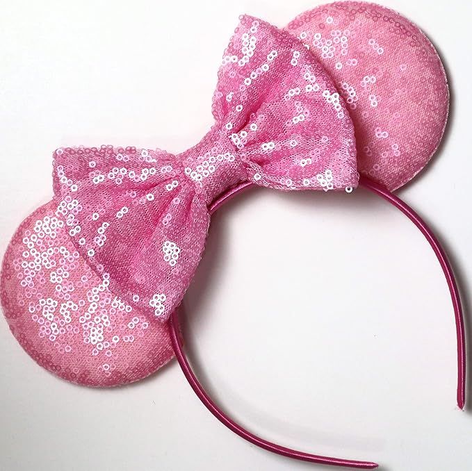 CLGIFT Rose gold Minnie Ears, Iridescent Minnie Ears, Silver gold blue minnie ears, Rainbow Spark... | Amazon (US)