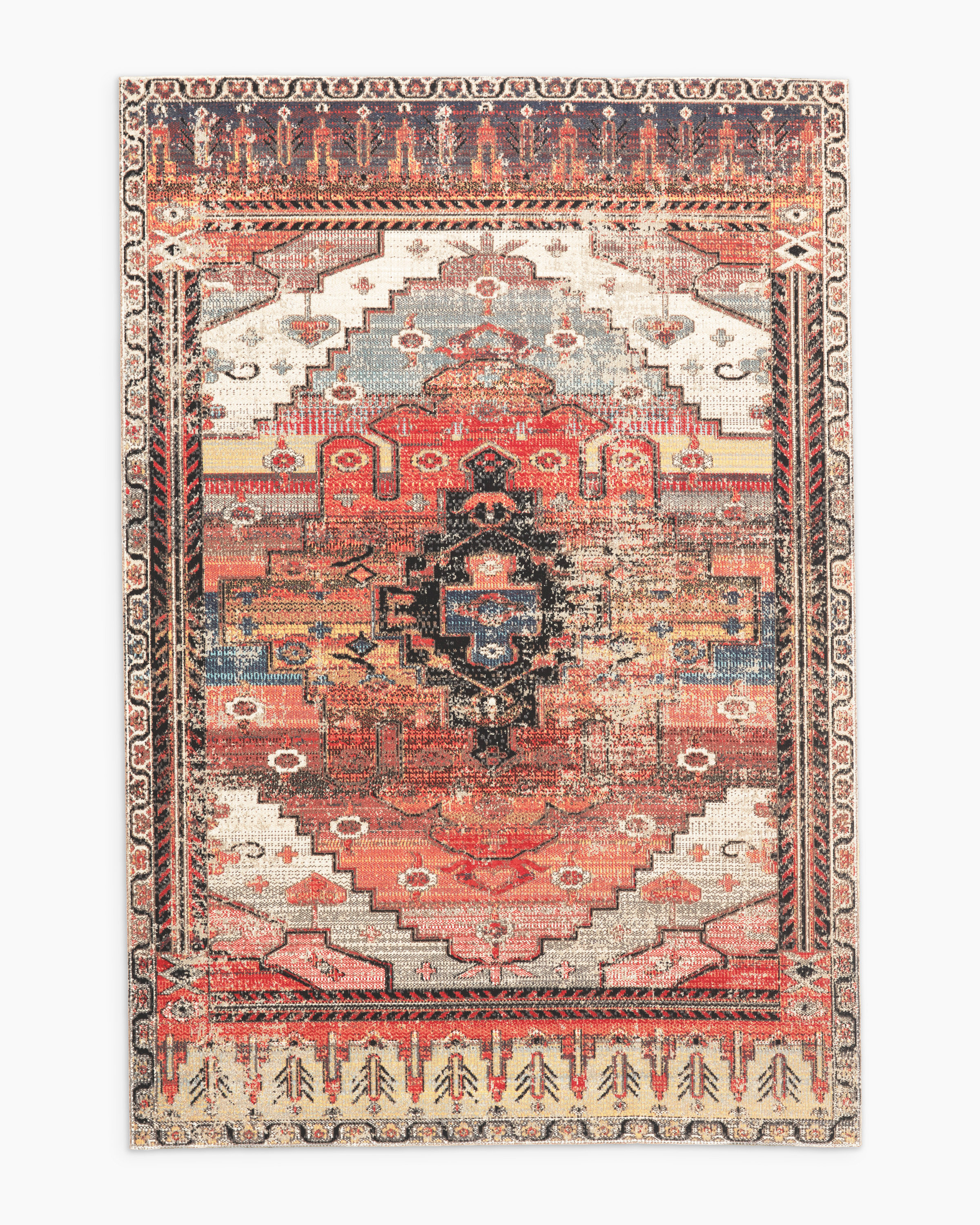 Quince Isadora Performance Rug in Rust, Size 5'3"" x 7'6"", Polypropylene | Quince