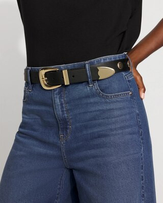 Gold Studded Denim Belt | White House Black Market | White House Black Market