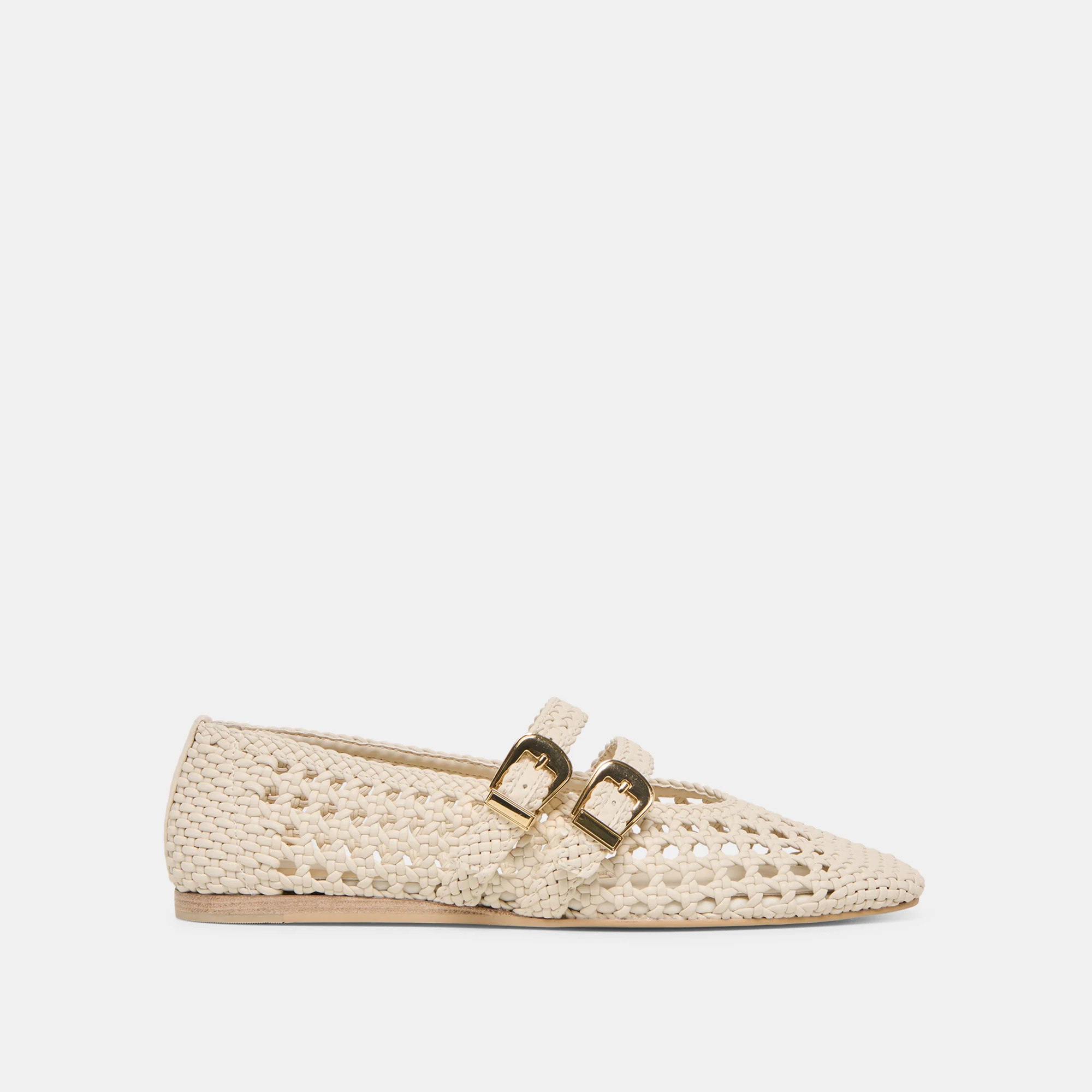 Baylee Woven Ballet Flats Creme Woven Stella | DolceVita.com