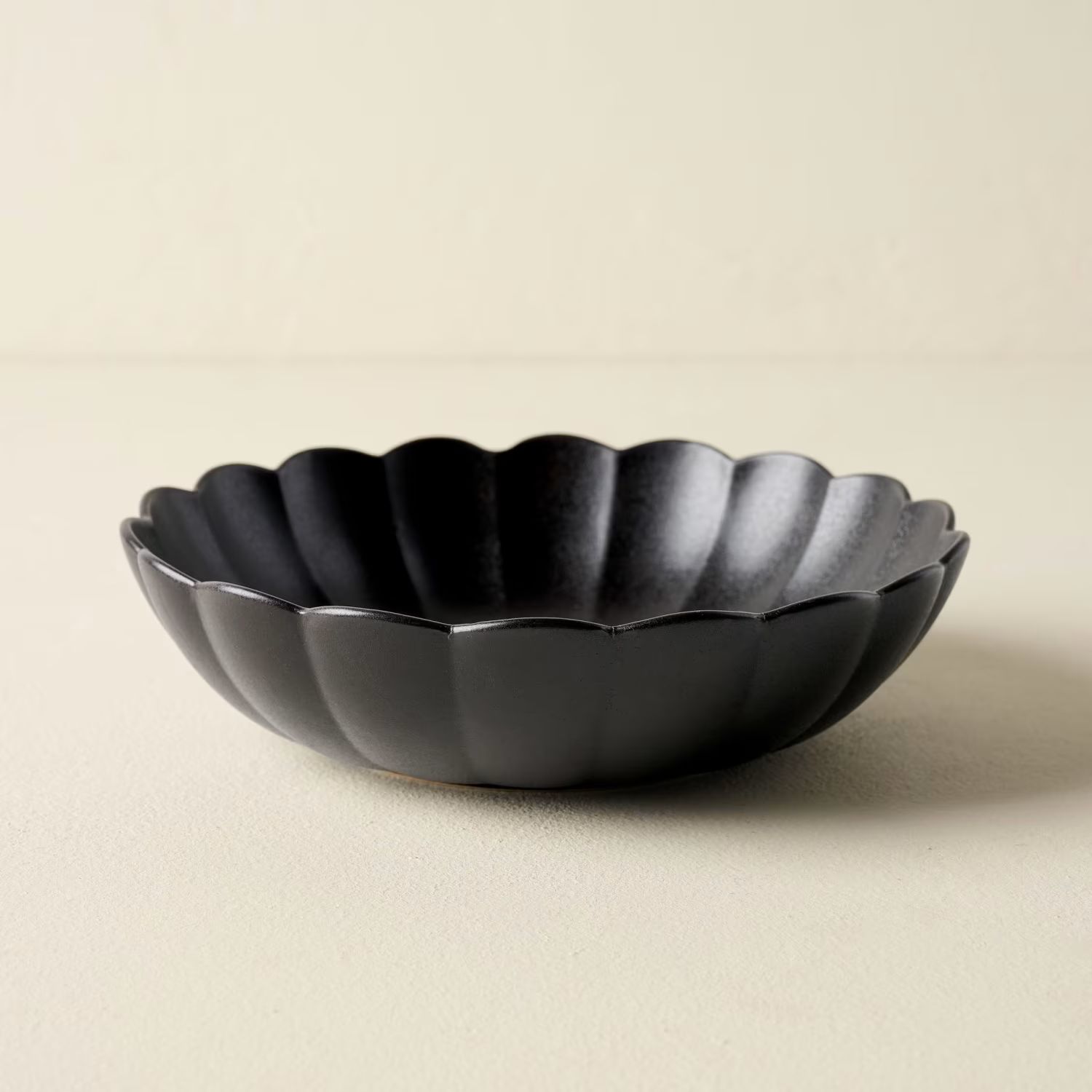 Black Scalloped Serving Bowl | Magnolia