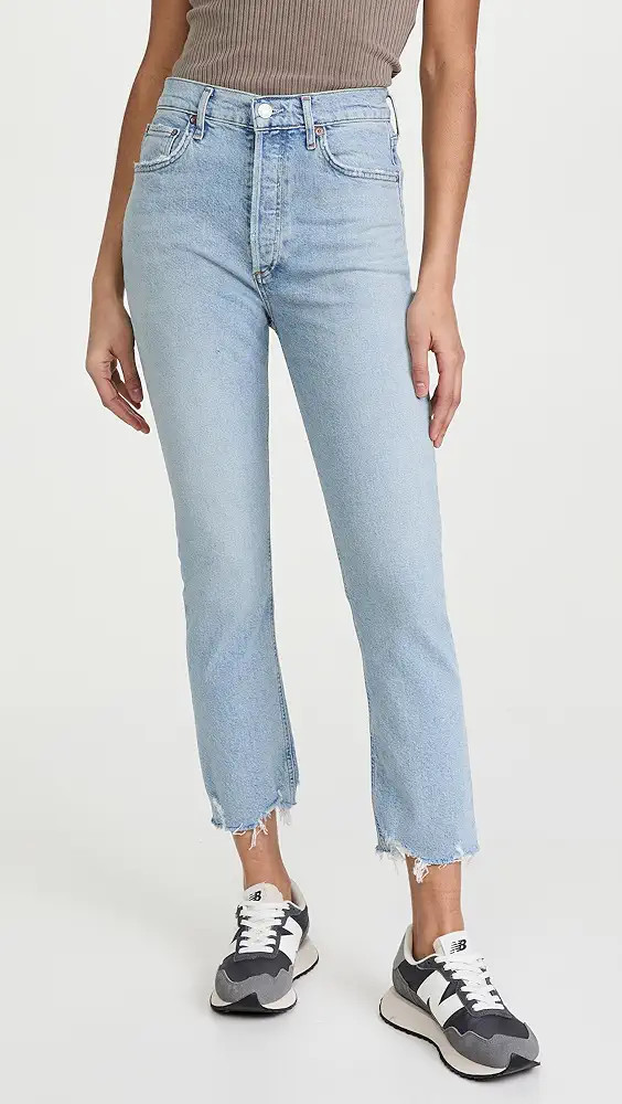 Riley High Rise Straight Crop Jeans | Shopbop