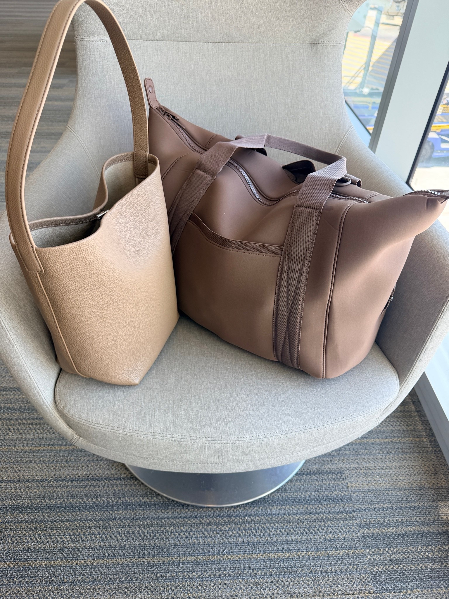 Two bag that traveled with me @Quince 

Handbag is a perfect size 
And carry on fit under my seat

#LTKTravel #LTKSeasonal
