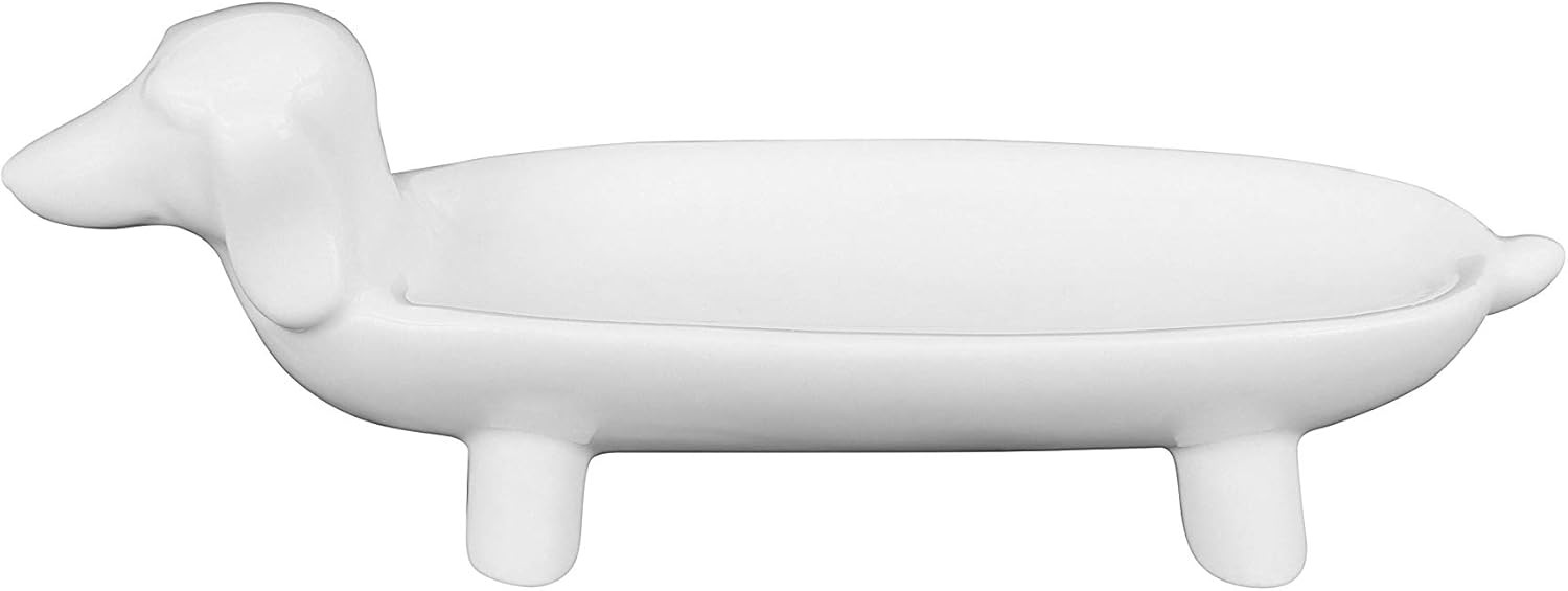 Amazon.com: Creative Co-Op Elongated White Ceramic Dog Dish : Clothing, Shoes & Jewelry | Amazon (US)