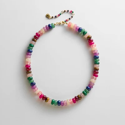 Joyce Semi-Precious Beaded Necklace - Dark Multi Bead | BaubleBar
