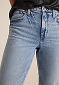 edgely™ High Rise Sparkle Slim Straight Ankle Jean | Maurices