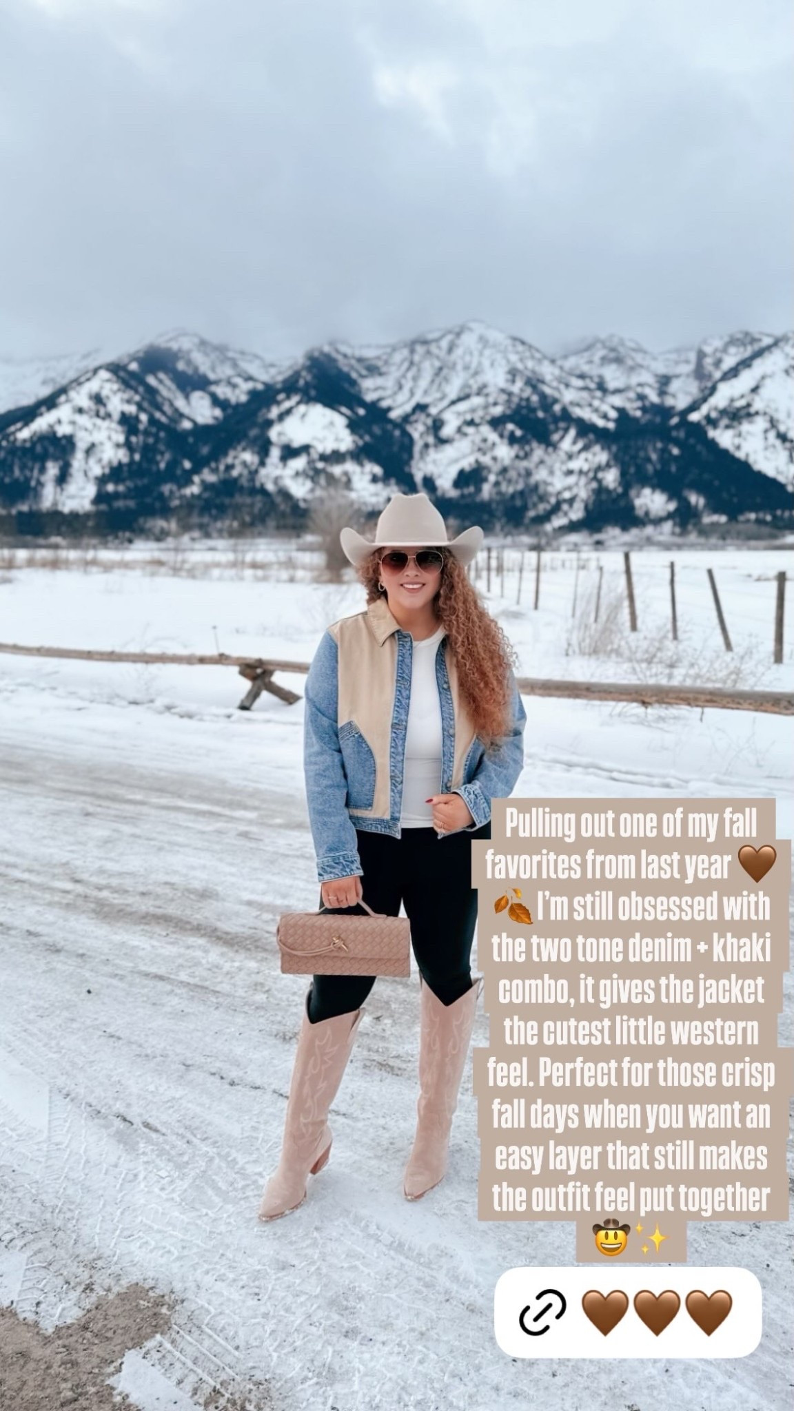 Pulling out one of my fall favorites from last year 🤎🍂 I’m still obsessed with the two tone denim + khaki combo, it gives the jacket the cutest little western feel. Perfect for those crisp fall days when you want an easy layer that still makes the outfit feel put together 🤠✨ fall fashion | fall outfits | fall outfit ideas | autumn fashion | autumn outfits | western fashion | western fall outfits | western style | western inspired fashion | western wardrobe | country western style | fall layering | fall jackets | fall jacket outfit | denim jacket | denim jacket outfit | two tone denim | denim and khaki | khaki jacket | western jacket | casual fall outfits | cozy fall style | fall wardrobe staples | fall transition outfits | Nordstrom fashion | Nordstrom finds

#LTKMidsize #LTKSeasonal #LTKootd
