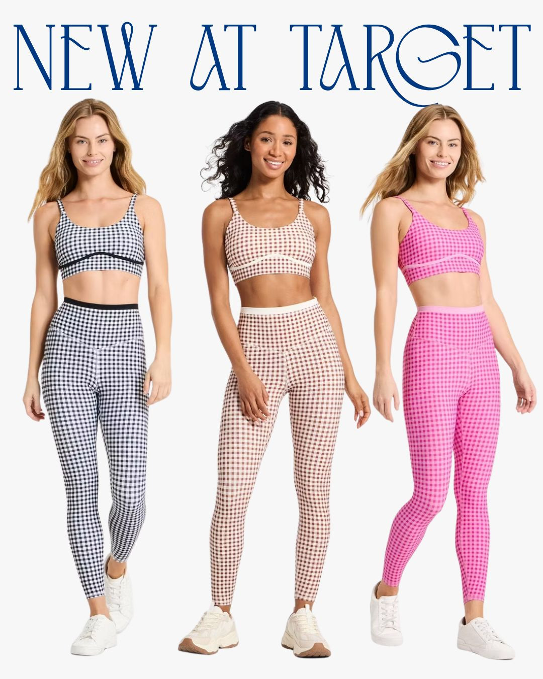 Newt at Target! Women's piped sports bra & high-rise  7/8 leggings in the prettiest gingham pattern!  

 #LTKootd #LTKfitnessgoals #LTKActive