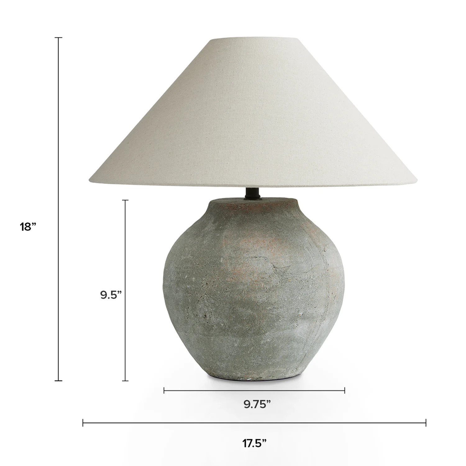 Krysto Table Lamp - Pompei Gray | Article