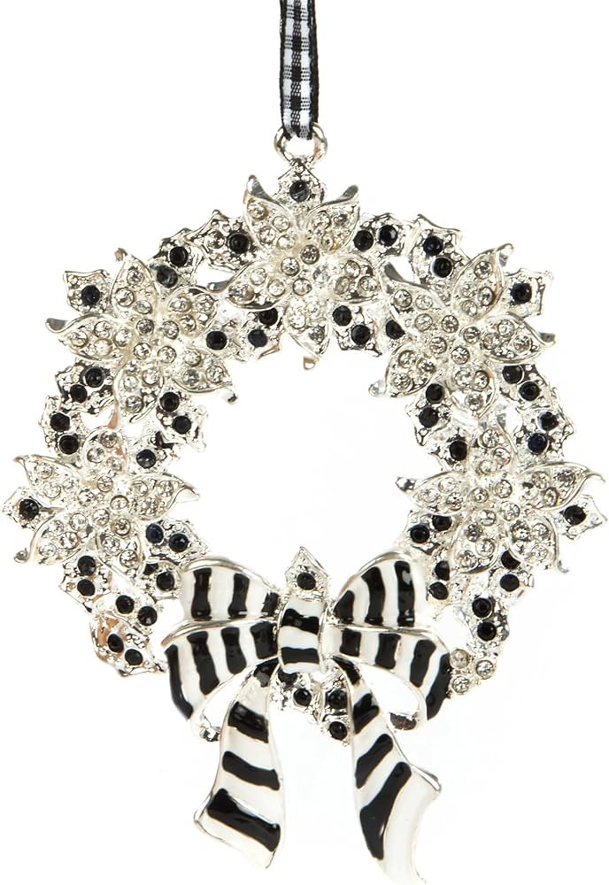 MacKenzie-Childs Silent Night Wreath Christmas Ornament, Christmas-Tree Decoration, Metal Tree Or... | Amazon (US)