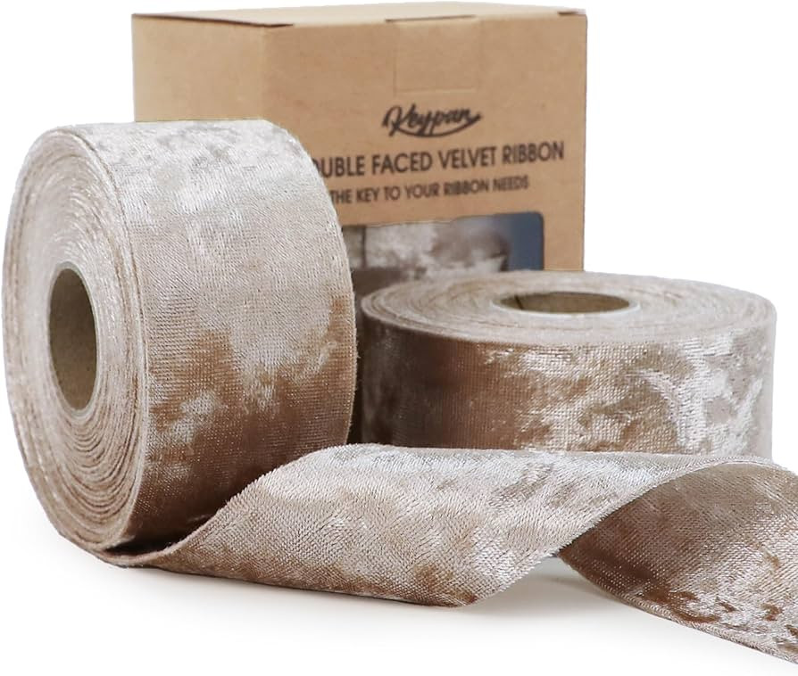 Velvet Ribbon 1-1/2 inch Wide Double-Sided Glossy Fabric Ribbons for Christmas Tree Decor Gift Wr... | Amazon (US)