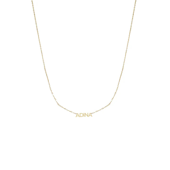 Solid Nameplate Necklace | Adina Eden