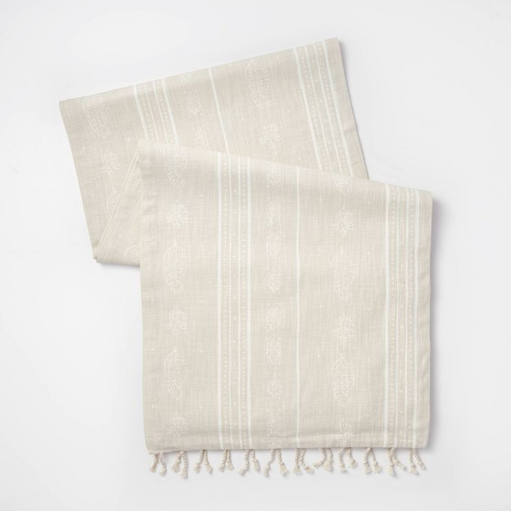 90" x 20" Cotton Paisley Table Runner - Threshold™ designed with Studio McGee | Target