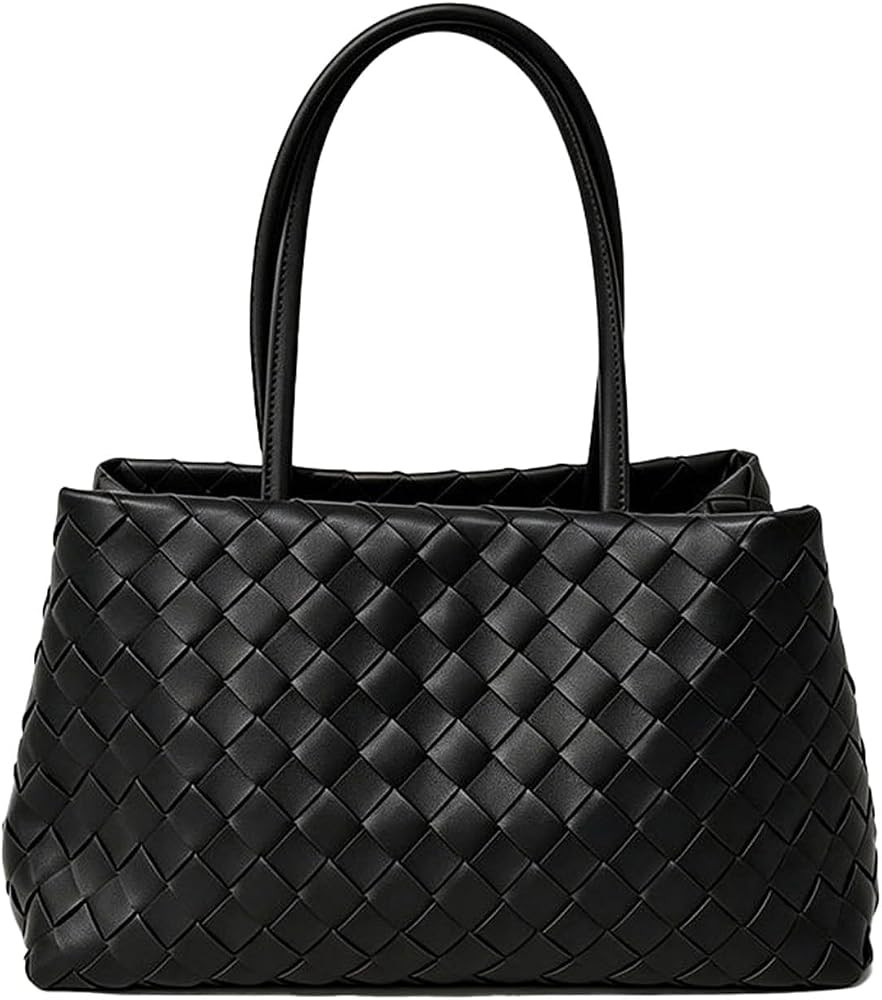 Woven Tote Bag for Women, Large Capacity Hobo Purse & Shoulder Handbags     Soft woven vegan leat... | Amazon (US)