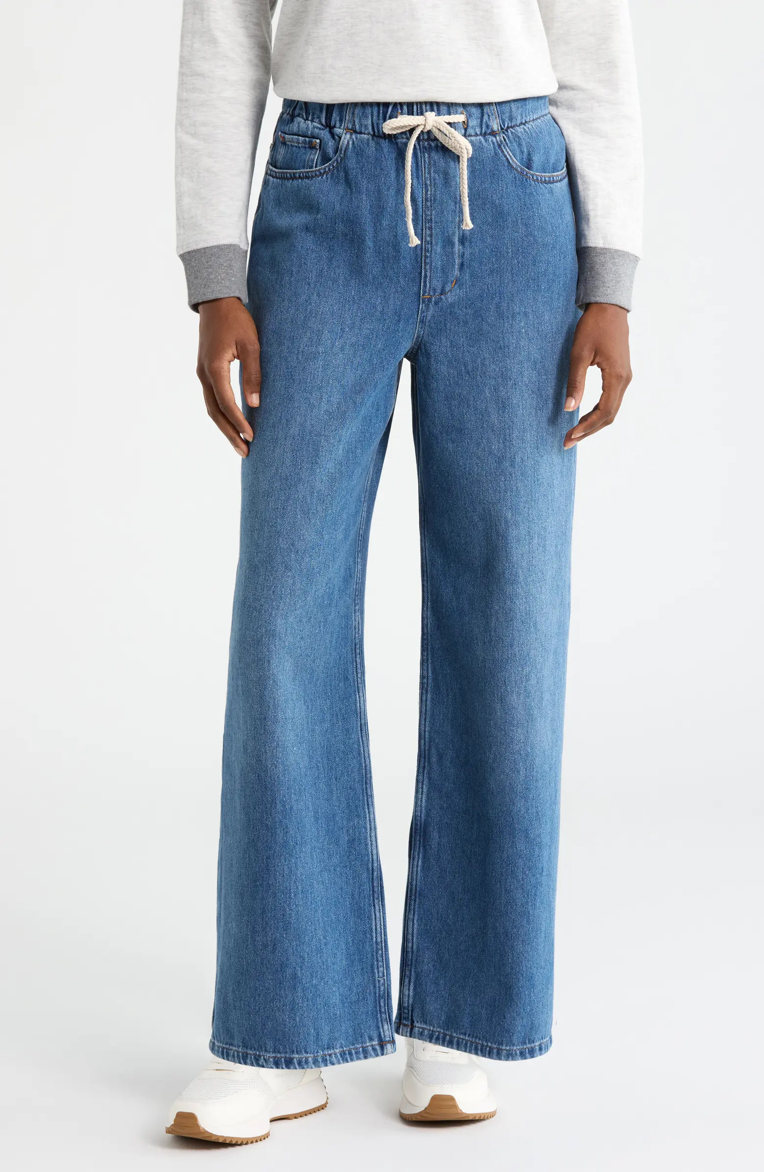 Ella Wide Leg Denim Pants | Nordstrom