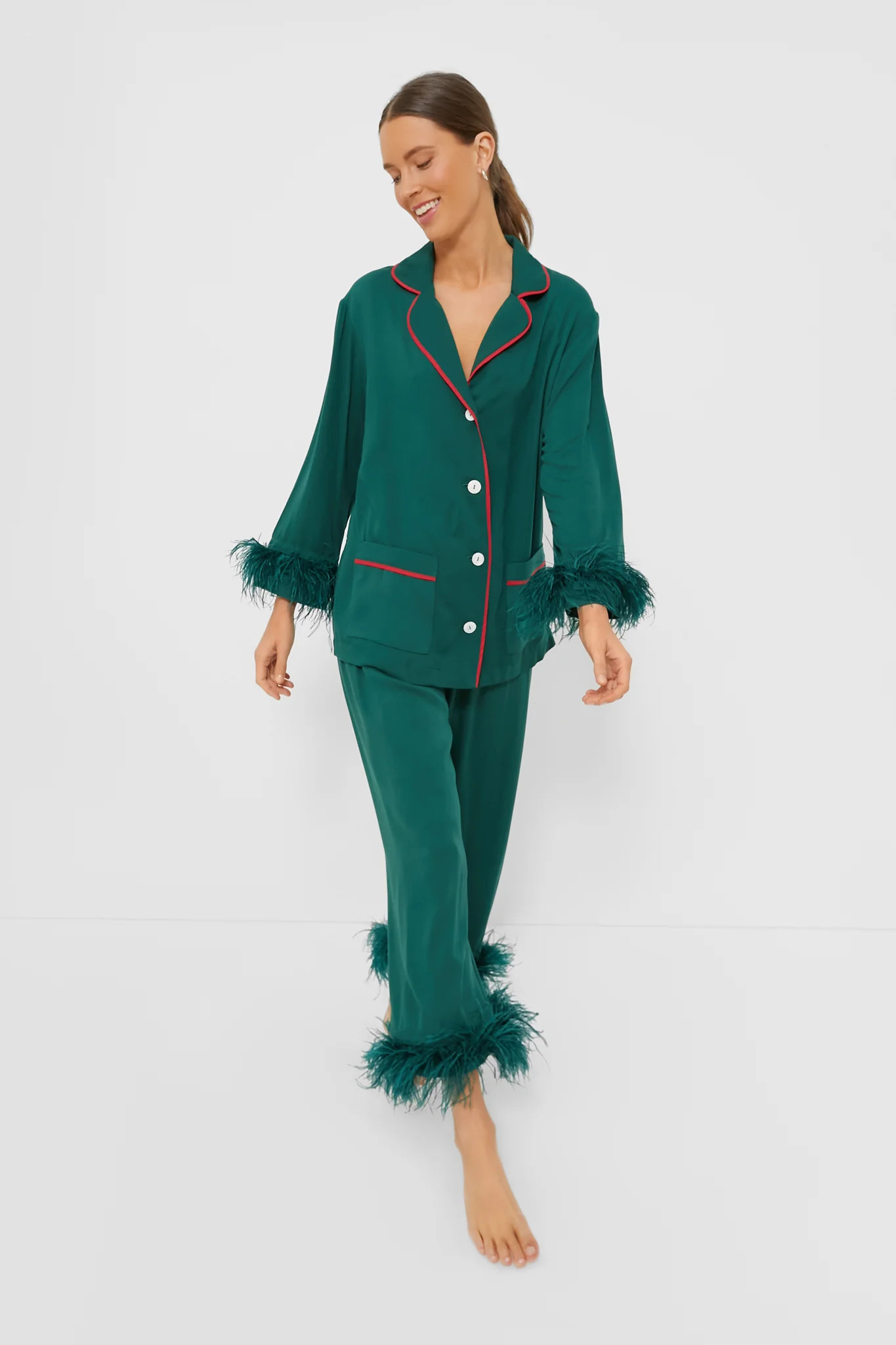 Pine Green Party Pajama Set | Tuckernuck (US)
