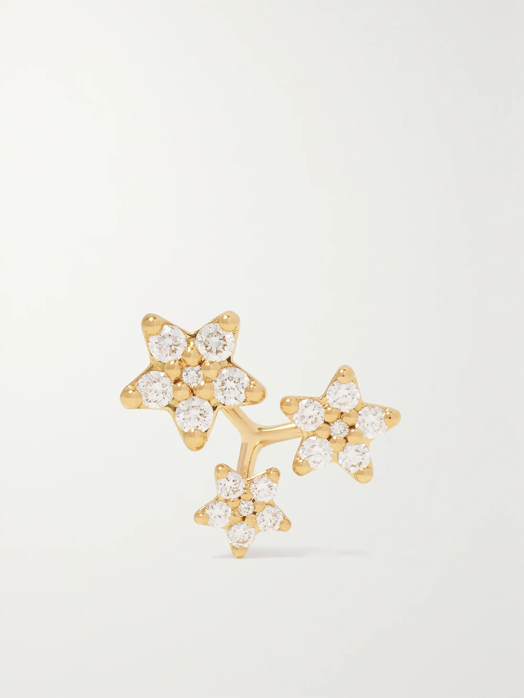 Shooting Stars einzelner Ohrring aus 18 Karat Gold mit Diamanten | NET-A-PORTER (UK & EU)