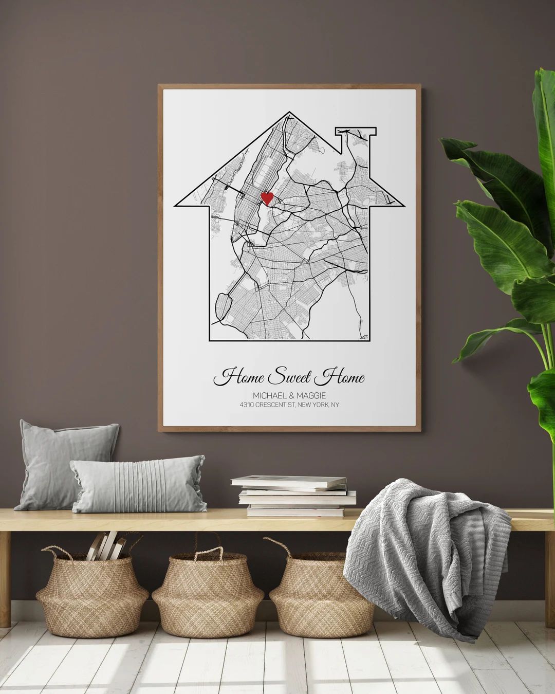 Personalized Home Map Housewarming Gift for Couple, New Home Owners Gift, Our First Home Map, Hou... | Etsy (US)