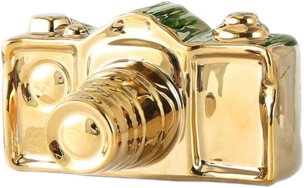 IMIKEYA Ceramic Camera Statues Minimalist Abstract Camera Figurines Statuettes Collectible Home Desk | Amazon (US)