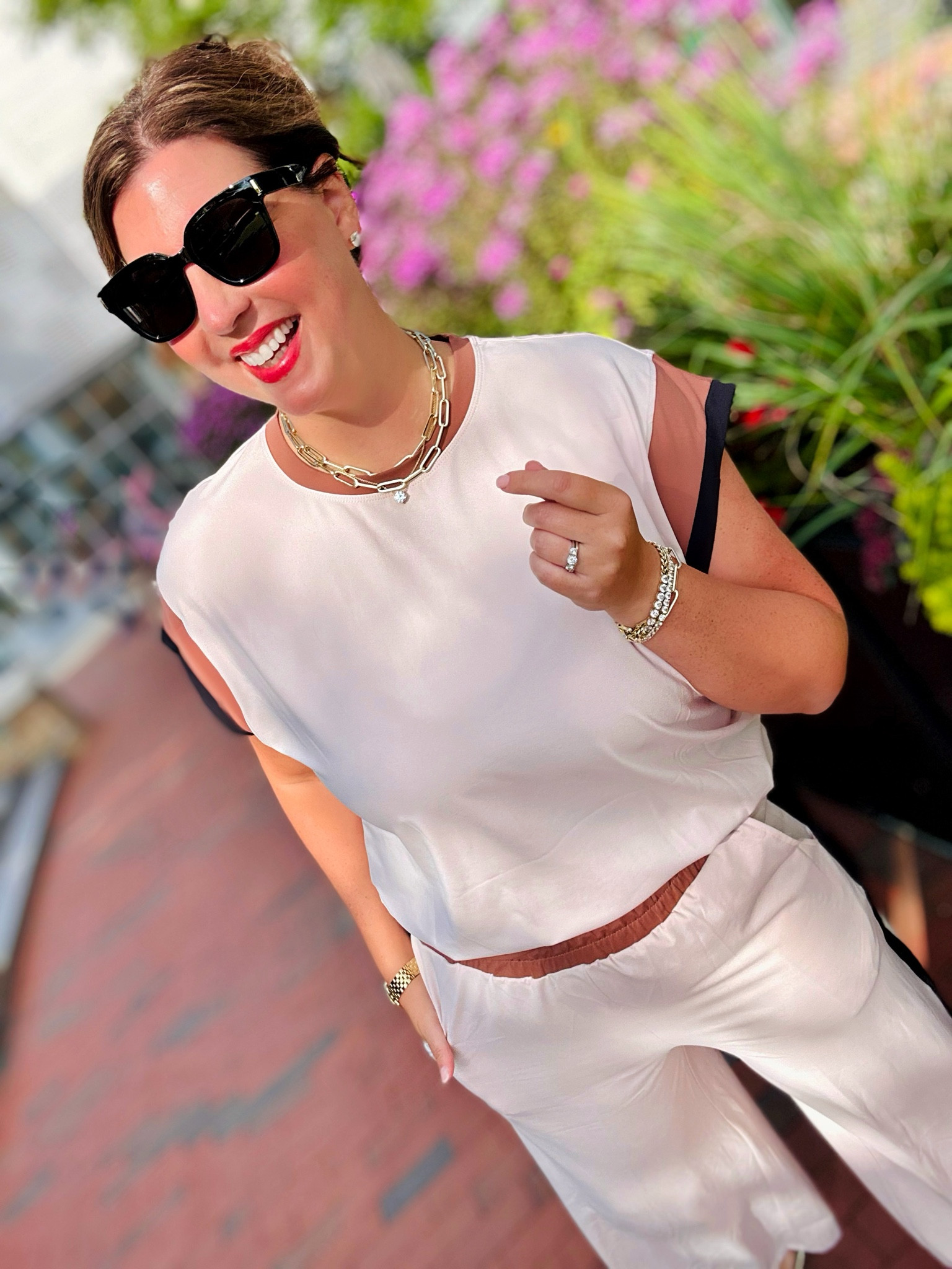 New colors in this comfy lounge set for fall!