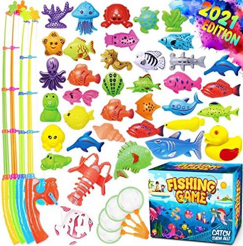 GoodyKing Magnetic Fishing Game Pool Toys for Kids - Magnetic Fishing Toy for Toddlers Bath-tub O... | Amazon (US)