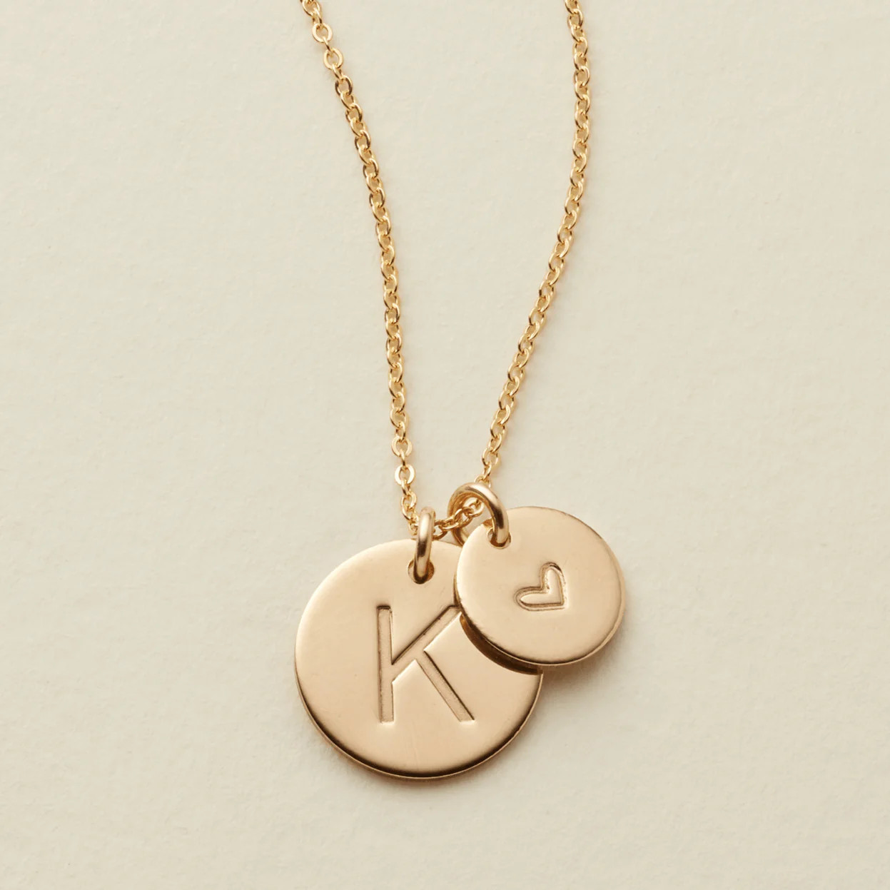 Made By Mary Big & Little Disc Necklace | Hand Stamped, Customizable | Made By Mary | Made By Mary