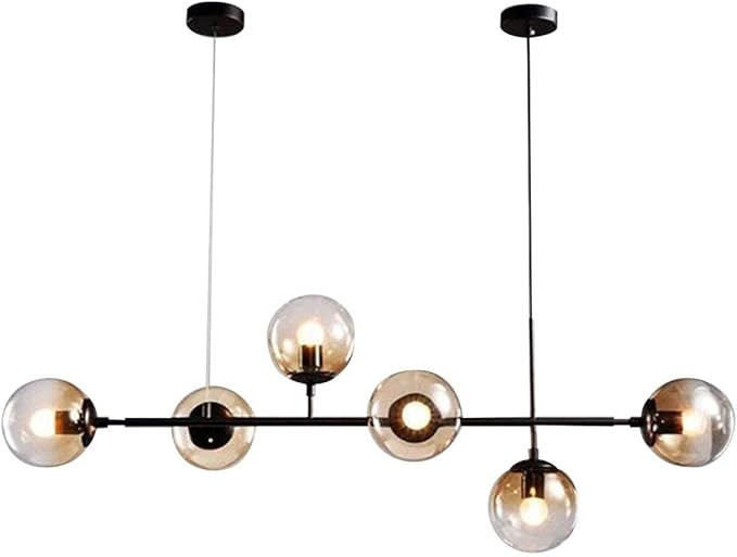 KCO Lighting 6-Light Modern Globe Sputnik Chandelier Mid Century Black Pendant Light Chandelier D... | Amazon (US)