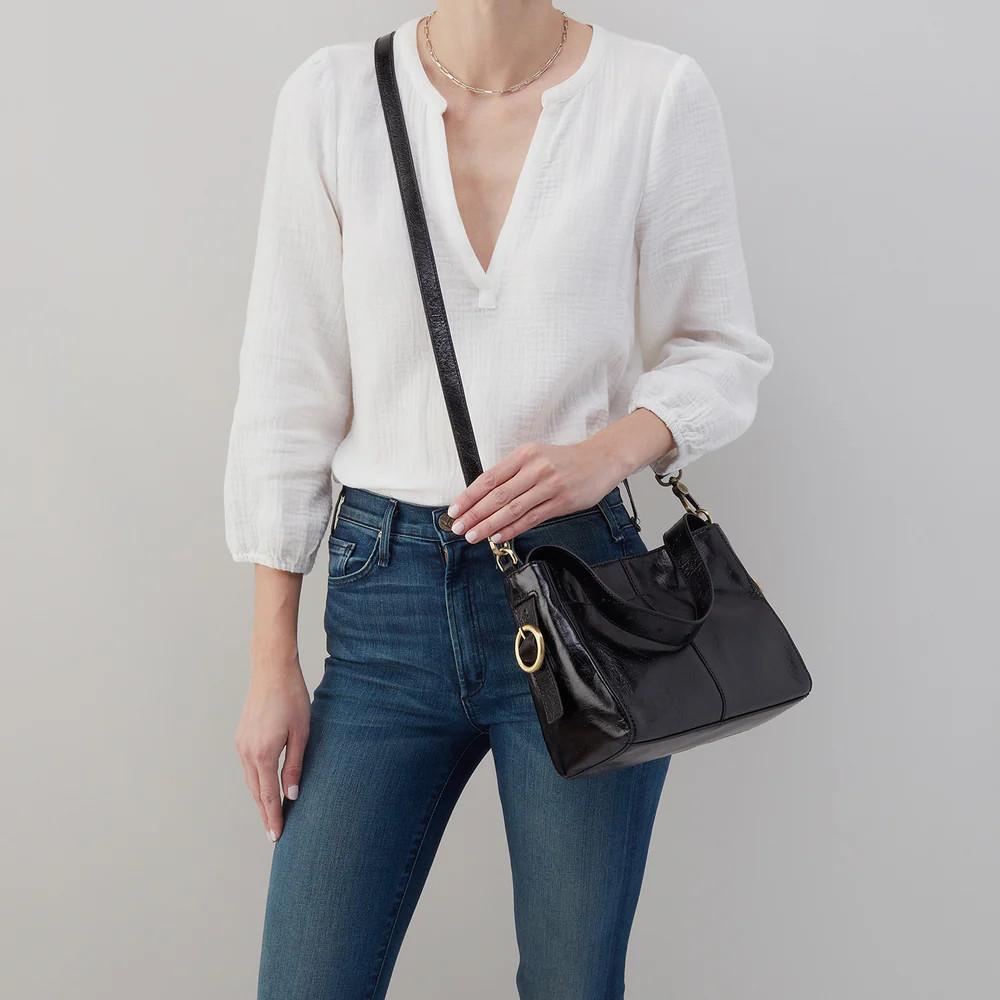 Render Small Crossbody In Polished Leather - Winterberry | HOBO Bags