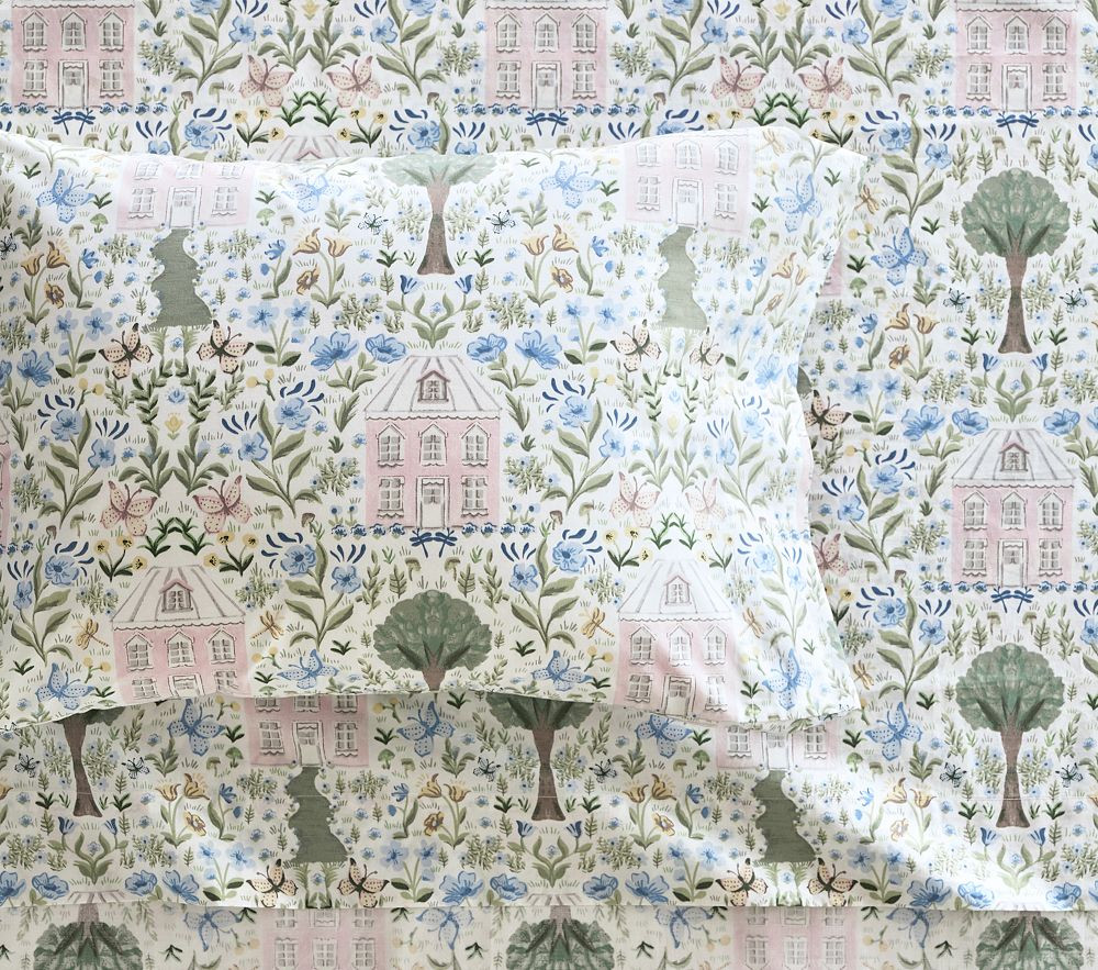 Dollhouse Organic Toddler Sheet Set | Pottery Barn Kids